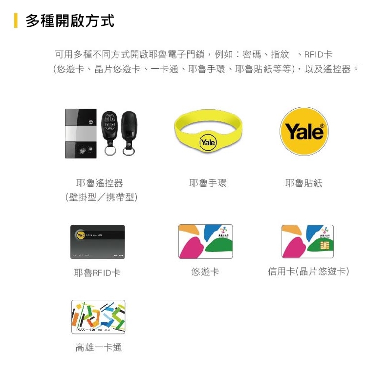 Yale電子鎖三合一卡片YDM3109