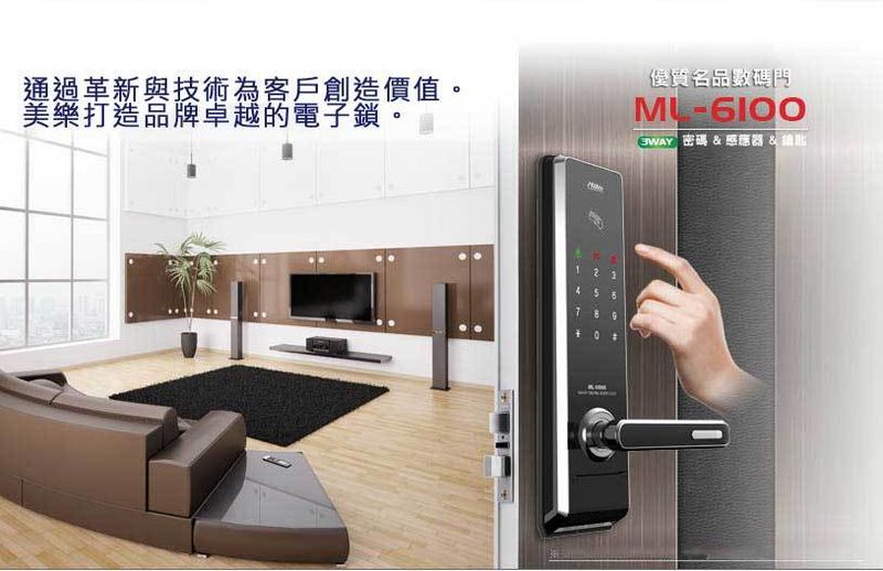 美樂電子鎖三合一卡片ML6100