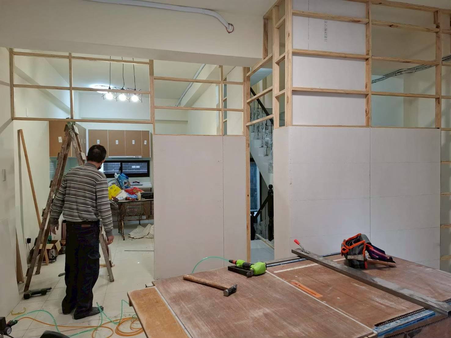 新竹隔間工程實績｜新竹縣寶山鄉友謙社區陳公館住宅室內隔間裝修工程
