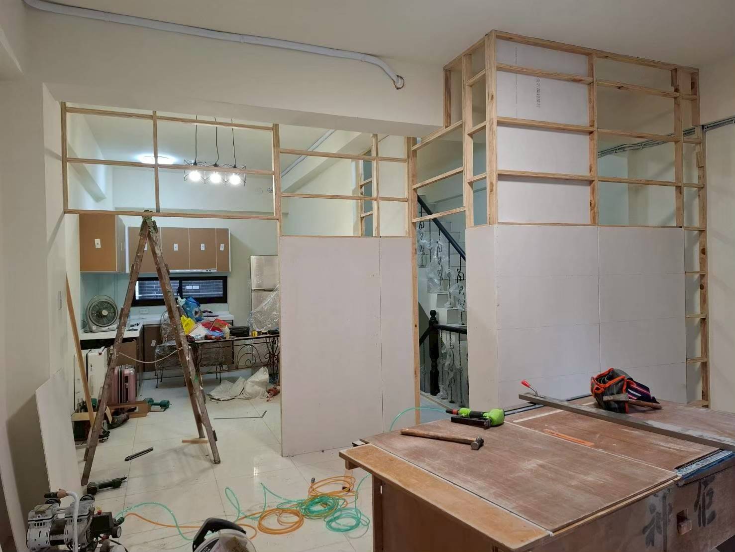 新竹隔間工程實績｜新竹縣寶山鄉友謙社區陳公館住宅室內隔間裝修工程
