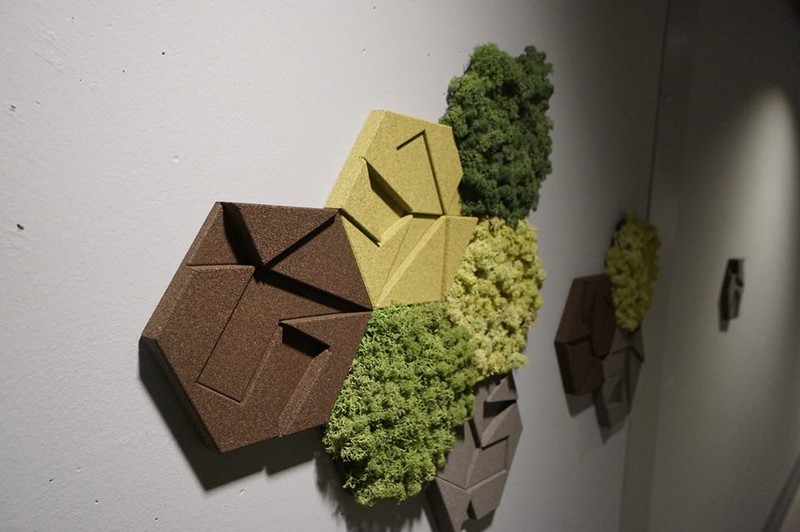 Hexagon有機軟木塊-Grey