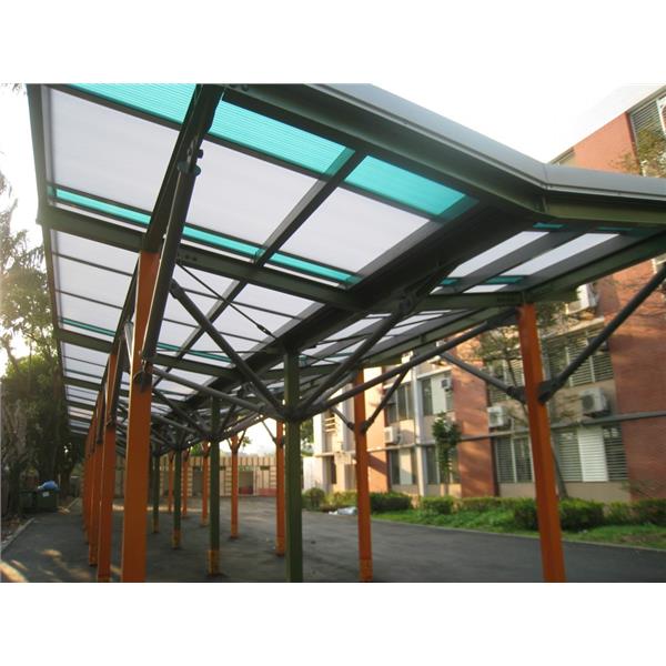 PC中空板 北安國中腳踏車遮雨棚,佐東企業有限公司
