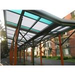 PC中空板 北安國中腳踏車遮雨棚 - 佐東企業有限公司