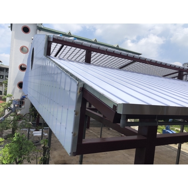 扣合式PC中空板 風雨操場屋頂