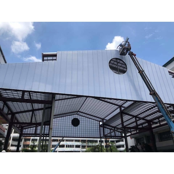 扣合式PC中空板 風雨操場屋頂-佐東企業有限公司