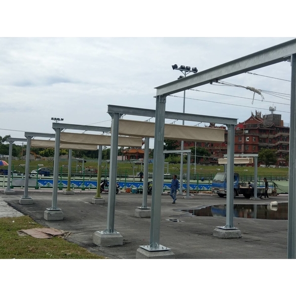 百褶天幕遮陽棚架