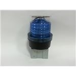 太陽能警示燈／哈雷燈座型／藍色 , 堃豪精密工業有限公司