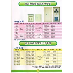 16 品永牌品型匯流排分電箱 , 漢祥企業有限公司