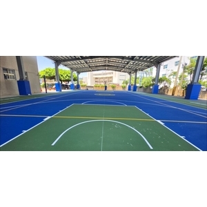 台中EPOXY地坪工程實績｜PU彈性EPOXY地坪籃球場
