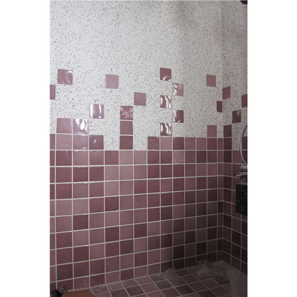 義大利窯變彩磚搭配抿石