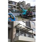 室外採光罩施工前後 - 聲富工程有限公司