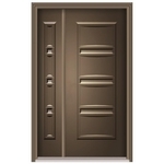 鋼板壓花門ZT-013 , 聖智榮工程有限公司