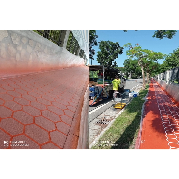 人行道彩砂工程