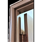 透明 拱橋 後裝門框胡桃木色 照 , 台灣國際門框建材有限公司