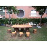 仿木桌椅工程 - 嘉新園藝社