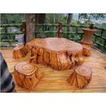 仿木桌椅工程 - 嘉新園藝社