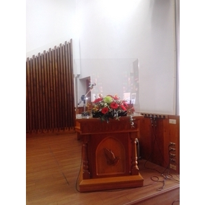 敎會壓克力防疫隔板 , 宗冠廣告設計社