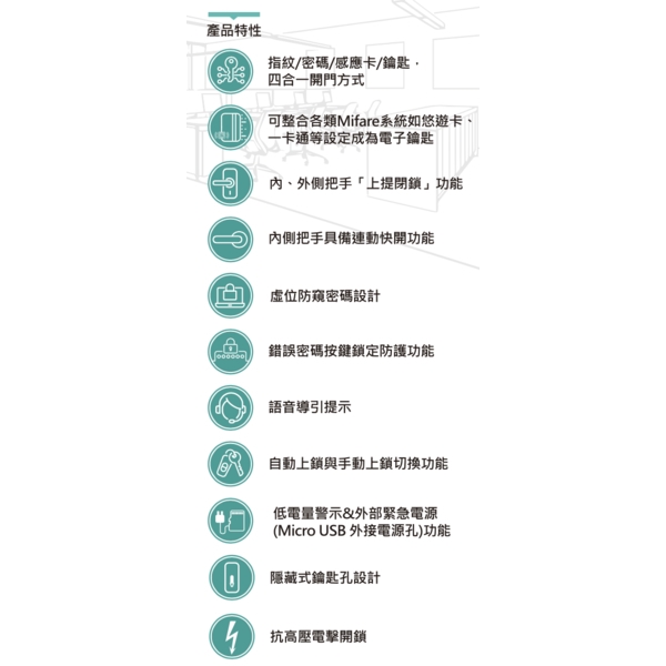 KWIKSET PFS 四合一 智慧型歐規觸控電子門鎖 Keyless Digital Lock-美德亞有限公司