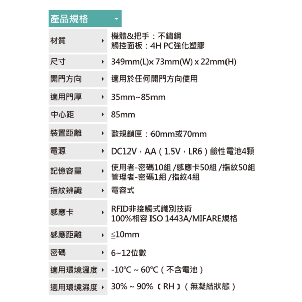 KWIKSET PFS 四合一 智慧型歐規觸控電子門鎖 Keyless Digital Lock-美德亞有限公司
