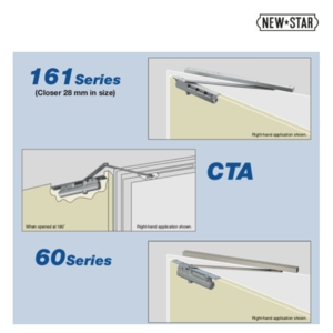 NEW STAR CL-162N, CL-163N, CL-164N 隱藏式門弓器 Concealed Door Closer,美德亞有限公司