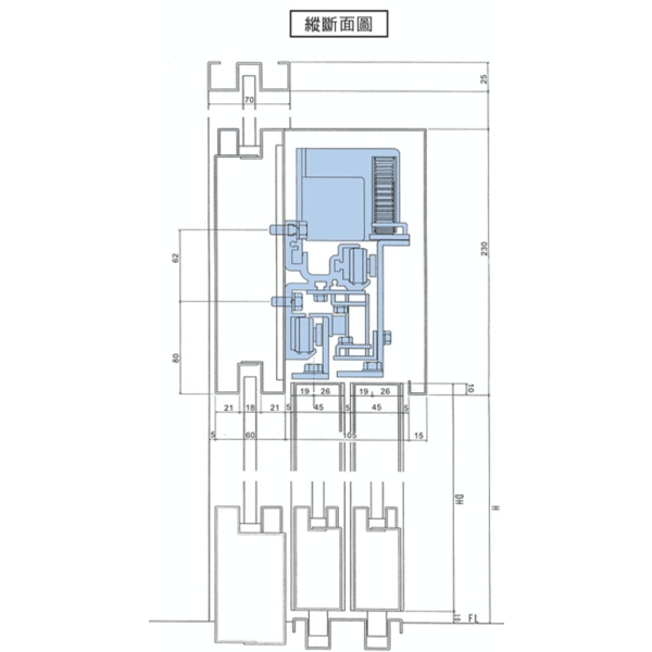 JAD DSS-230/DSD-230 雙扇重疊數位式自動門機 Automatic Sliding Door-美德亞有限公司