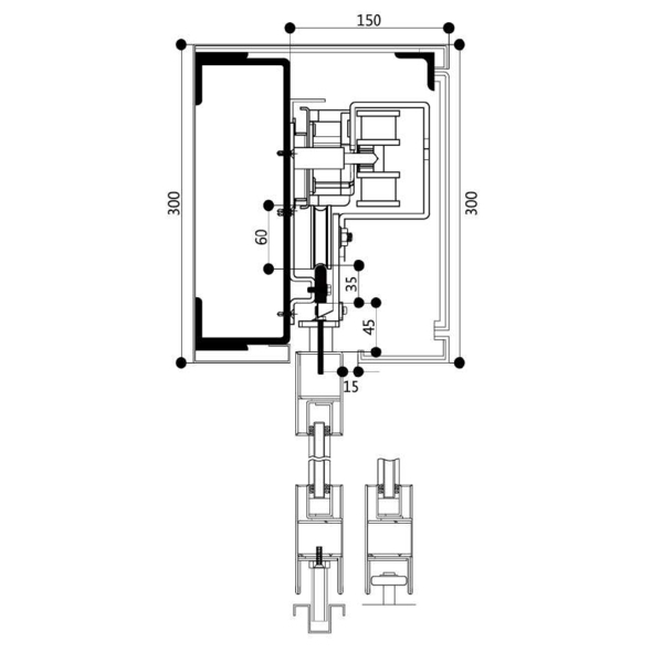 ASTER RCD-1200 圓弧型自動門機/電動門 Circutar Sliding Door-美德亞有限公司