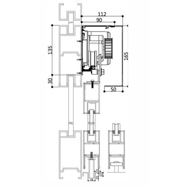 ASTER TC-1400 中型平移式自動門機/電動門 Automatic Sliding Door-美德亞有限公司