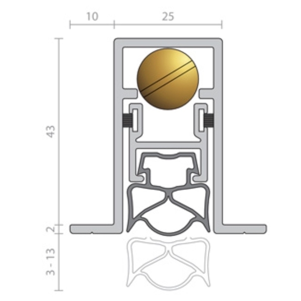 RAVEN RP70SI 下降壓條 Smoke Sealing System-美德亞有限公司