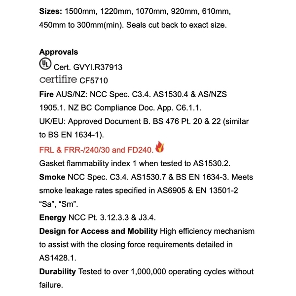 RAVEN RP70SI 下降壓條 Smoke Sealing System-美德亞有限公司