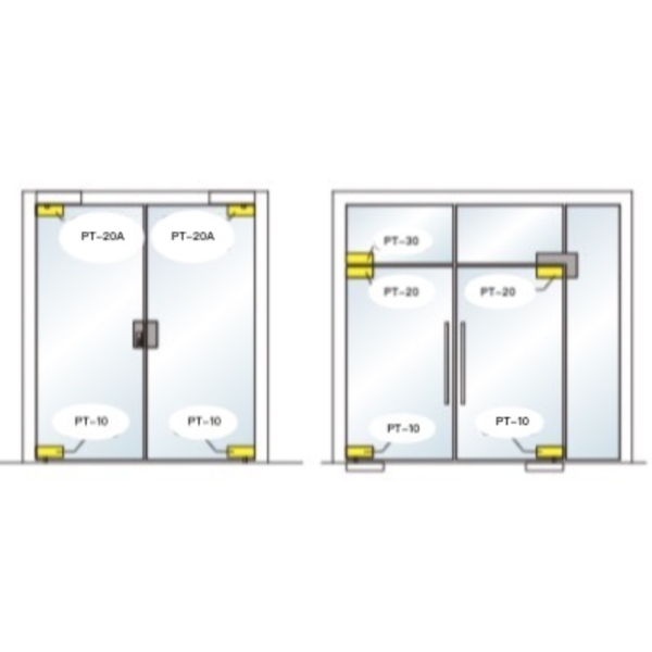 ASTER PT-20A 玻璃門用上夾具/上包角 Top Patch-美德亞有限公司