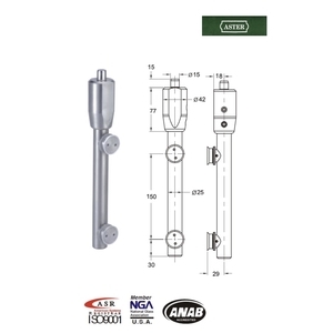 ASTER PD20 玻璃門用圓棒包角 Patch For Pivot Door,美德亞有限公司