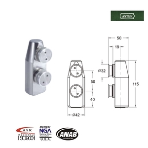 ASTER PD30 一字型圓棒包角 Patch For Pivot Door,美德亞有限公司