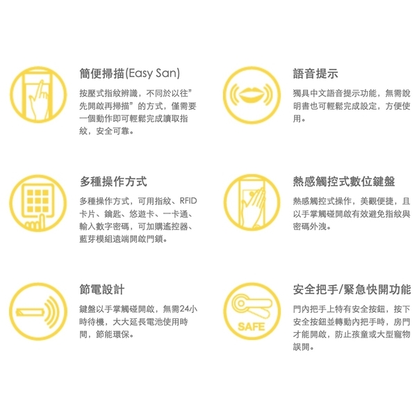 YALE YDM7116A 智慧型觸控電子門鎖 Keyless Digital Lock-美德亞有限公司