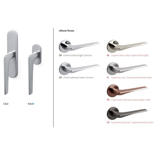 OLIVARI Twist 進口水平把手 Door Handle-美德亞有限公司