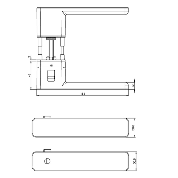 Griff werk Smart2Lock 智能撥片啟閉水平把手 Door Handle-美德亞有限公司