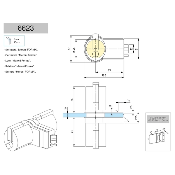 Meroni Forma 球形門鎖 Circular Door Lock-美德亞有限公司