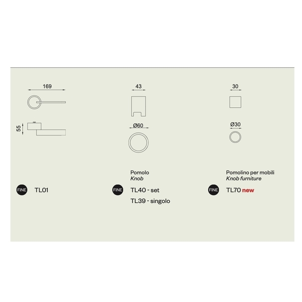 dnd timeless 進口水平把手 Door Handle-美德亞有限公司