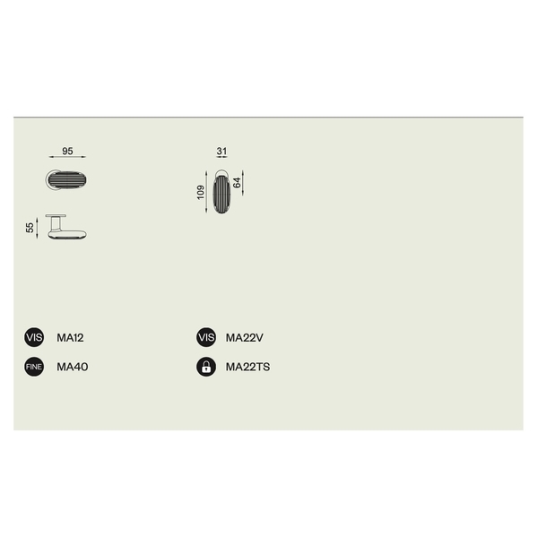 dnd madeleine 進口水平把手 Door Handle-美德亞有限公司