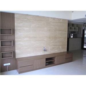 洞石電視牆 , 九信石材百貨有限公司