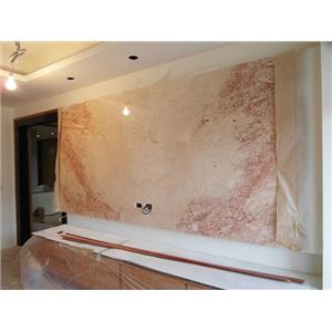 皇家米黃電視牆 , 九信石材百貨有限公司