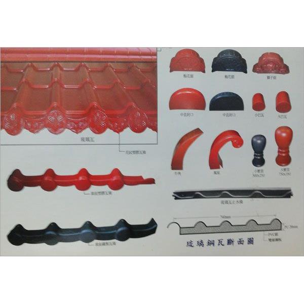 玻璃鋼瓦斷面圖