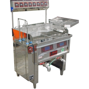 P24-3雙槽油炸機(計時器 , 冠今不銹鋼工業股份有限公司