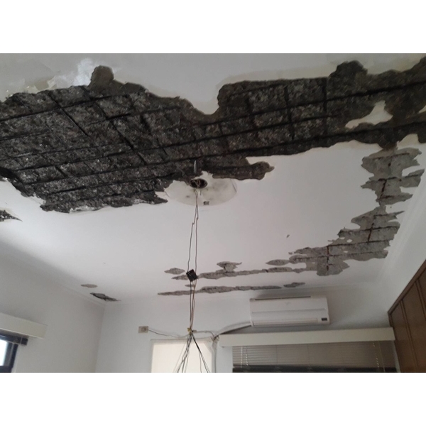 鋼筋外露，epoxy 樹脂砂漿批覆補強-傑士企業有限公司