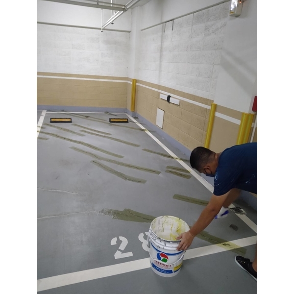 地下室停車場epoxy樹脂地坪整修-傑士企業有限公司