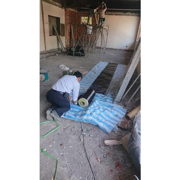 平頂鋼筋外露epoxy砂漿批覆補強，貼碳纖維布補強-傑士企業有限公司