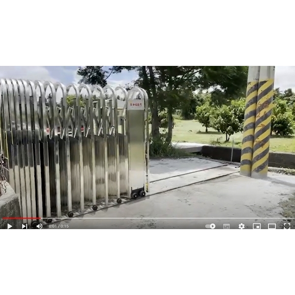 高度172公分 斜背半密式-電動伸縮門2,咏達企業行