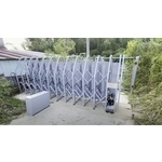 不銹鋼烤漆伸縮電動門 高172斜背全密式