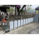 高度127公分圓型半密式電動伸縮門 - 咏達企業行