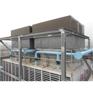 冷氣散熱水塔加裝導風管及消音箱