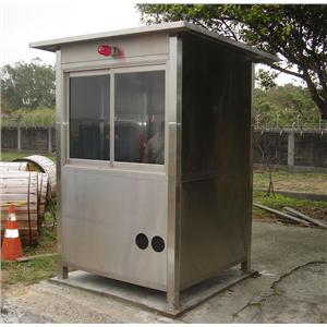 九代興警衛亭G73-桃園機場中華碩銓科技(不鏽鋼警衛亭)